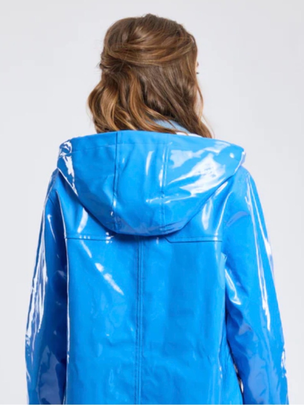 Totes Bright Blue Glossy Raincoat with Hood - Picture 2 of 16